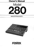 FOSTEX 280 MULTITRACKER OWNER'S MANUAL INC BLK DIAG 28 PAGES ENG