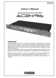 FOSTEX AC2496 EIGHT CHANNEL AD CONVERTER OWNER'S MANUAL 12 PAGES ENG
