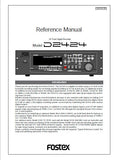 FOSTEX D2424 24 TRACK DIGITAL RECORDER REFERENCE MANUAL 147 PAGES ENG