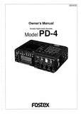 FOSTEX PD-4 PORTABLE DIGITAL AUDIO RECORDER OWNER'S MANUAL 95 PAGES ENG