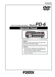 FOSTEX PD-6 DVD LOCATION RECORDER OWNER'S MANUAL 150 PAGES ENG