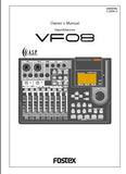 FOSTEX VF08 DIGITAL MULTITRACKER OWNER'S MANUAL INC BLK DIAG 118 PAGES ENG