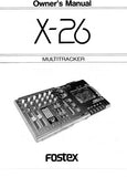 FOSTEX X-26 MULTITRACKER OWNER'S MANUAL INC BLK DIAG 30 PAGES ENG