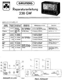 GRUNDIG 238 GW RADIO REPARATURANLEITUNG MIT SCHALTPLAN 5 SEITE DEUTSCH