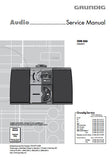 GRUNDIG CDM800 PORTABLE MICRO SYSTEM CD CASSETTE TUNER SERVICE MANUAL INC BLK DIAG PCBS SCHEM DIAGS AND PARTS LIST 36 PAGES ENG DEUT