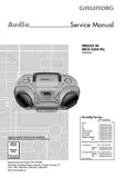 GRUNDIG FREAXX 40 RRCD 4204 PLL RADIO CASSTTE RECEORDER WITH CD SERVICE MANUAL INC BLK DIAG PCBS SCHEM DIAGS AND PARTS LIST 32 PAGES ENG DEUT