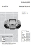 GRUNDIG RRCD4204PLL FREAXX40 CD FM STEREO RADIO CASSETTE TAPE RECORDER SERVICE MANUAL INC BLK DIAG PCBS SCHEM DIAGS AND PARTS LIST 32 PAGES ENG DEUT