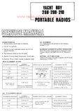 GRUNDIG YACHT BOY 208 209 210 PORTABLE RADIO SERVICE MANUAL INC PCBS AND SCHEM DIAGS 9 PAGES ENG