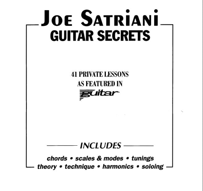 GUITAR SECRETS JOE SATRIANI 41 PRIVATE LESSONS WITH TABLATURE 39 PAGES IN ENGLISH