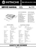 HITACHI TRQ-247 CASSETTE TAPE RECORDER SERVICE MANUAL INC BLK DIAG PCBS SCHEM DIAG AND PARTS LIST 9 PAGES ENG