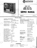 HITACHI TRQ-737 SOLID STATE STEREO TAPE RECORDER SERVICE MANUAL INC PCB SCHEM DIAG AND PARTS LIST 22 PAGES ENG