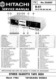 HITACHI D-E1 STEREO CASSETTE TAPE DECK SERVICE MANUAL INC BLK DIAG PCBS CIRC DIAG AND PARTS LIST 29 PAGES ENG DEUT FRANC