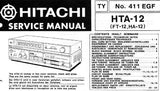 HITACHI FT-12 HTA-12 HA-12 STEREO TUNER AMPLIFIER SERVICE MANUAL INC BLK DIAG PCBS CIRC DIAGS AND PARTS LIST 32 PAGES ENG DEUT FRANC