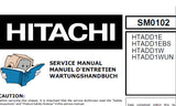 HITACHI HTA-DD1E HTA-DD1EBS HTA-W HTA-WUN AV SURROUND RECEIVER SERVICE MANUAL INC BLK LEVEL DIAG WIRING DIAG  SCHEM DIAGS PCB'S AND PARTS LIST 46 PAGES ENG
