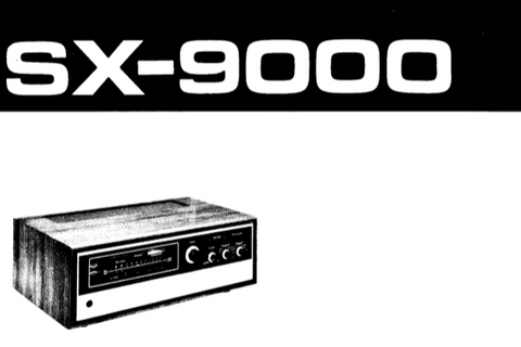 PIONEER SX-9000 INSTALLATION OPERATION AND SERVICE MANUAL INC BLK DIAG PCBS SCHEM DIAGS AND PARTS LIST 46 PAGES ENG
