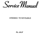 PIONEER PL-25 PL-25F STEREO TURNTABLE SERVICE MANUAL 11 PAGES ENG