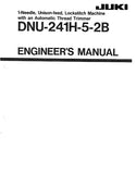 JUKI DNU-241H-5-2B SEWING MACHINE ENGINEERS MANUAL BOOK INC TRSHOOT GUIDE 43 PAGES ENG