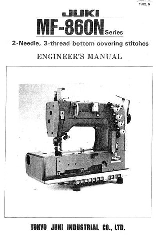 JUKI MF-860N SERIES SEWING MACHINE ENGINEERS MANUAL 36 PAGES ENG