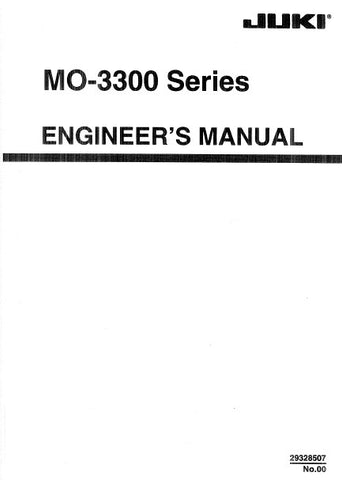 JUKI MO-3300 SERIES SEWING MACHINE ENGINEERS MANUAL INC TRSHOOT GUIDE 50 PAGES ENG