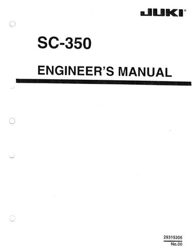 JUKI SC-350 SEWING MACHINE ENGINEERS MANUAL INC SCHEM DIAGS AND TRSHOOT GUIDE 32 PAGES ENG