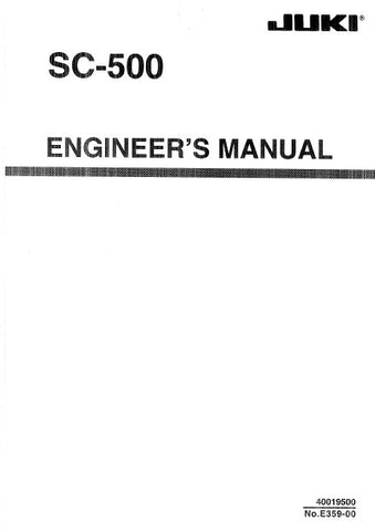 JUKI SC-500 SEWING MACHINE ENGINEERS MANUAL INC SCHEM DIAGS AND TRSHOOT GUIDE 45 PAGES ENG