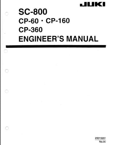 JUKI SC-800 SEWING MACHINE ENGINEERS MANUAL INC BLOCK DIAG AND TRSHOOT GUIDE 61 PAGES ENG