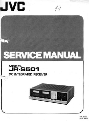 JVC JR-S501 DC INTEGRATED STEREO RECEIVER SERVICE MANUAL INC SCHEM DIAGS PCB'S AND PARTS LIST 42 PAGES ENG