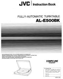 JVC AL-E500BK FULLY AUTOMATIC TURNTABLE INSTRUCTION BOOK 16 PAGES ENG MULTI