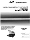 JVC AL-L20RBK LINEAR TRACKING FULLY AUTOMATIC TURNTABLE INSTRUCTION BOOK 20 PAGES ENG FRANC DEUT MULTI