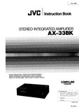 JVC AX-33BK STEREO INTEGRATED AMPLIFIER INSTRUCTION BOOK 24 PAGES ENG