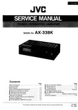 JVC AX-33BK STEREO INTEGRATED AMPLIFIER SERVICE MANUAL INC BLK DIAG PCBS SCHEM DIAG AND PARTS LIST 46 PAGES ENG
