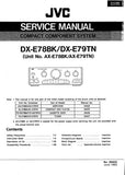 JVC AX-E88BK AX-E79TN COMPACT COMPONENT SYSTEM SERVICE MANUAL INC BLK DIAG PCBS SCHEM DIAGS AND PARTS LIST 61 PAGES ENG