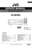 JVC AX-SD1GD INTEGRATED AMPLIFIER SERVICE MANUAL INC BLK DIAG PCBS SCHEM DIAGS AND PARTS LIST 102 PAGES ENG