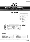 JVC AX-V4BK AV INTEGRATED AMPLIFIER SERVICE MANUAL INC BLK DIAG PCBS SCHEM DIAGS AND PARTS LIST 62 PAGES ENG