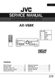 JVC AX-V6BK AV INTEGRATED AMPLIFIER SERVICE MANUAL INC BLK DIAG PCBS SCHEM DIAGS AND PARTS LIST 62 PAGES ENG