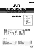 JVC AX-V8BK AV INTEGRATED AMPLIFIER SERVICE MANUAL INC BLK DIAG PCBS SCHEM DIAGS AND PARTS LIST 78 PAGES ENG