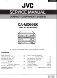JVC CA-MX66BK COMPACT COMPONENT SYSTEM SERVICE MANUAL INC BLK DIAG PCBS SCHEM DIAGS AND PARTS LIST 48 PAGES ENG