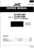 JVC CA-MX70BK DX-MX70BK COMPACT COMPONENT SYSTEM SERVICE MANUAL INC BLK DIAG PCBS SCHEM DIAGS AND PARTS LIST 32 PAGES ENG