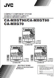 JVC CA-MXG70 CA-MXGT80 CA-MXGT90 COMPACT COMPONENT SYSTEM INSTRUCTIONS 40 PAGES ENG