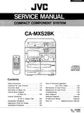 JVC CA-MXS2BK COMPACT COMPONENT SYSTEM SERVICE MANUAL INC BLK DIAG PCBS SCHEM DIAGS AND PARTS LIST 120 PAGES ENG