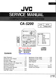 JVC CA-S200 COMPACT COMPONENT SYSTEM SERVICE MANUAL INC BLK DIAGS PCBS SCHEM DIAGS AND PARTS LIST 111 PAGES ENG