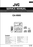 JVC CA-V800 COMPACT COMPONENT SYSTEM SERVICE MANUAL INC BLK DIAG PCBS SCHEM DIAGS AND PARTS LIST 164 PAGES ENG