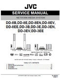JVC DD-3B DD-3E DD-3EN DD-3EV DD-3EE DD-8B DD-8E DD-8EN DD-8EV DD-8EE NETWORK MEDIA SYSTEM SERVICE MANUAL INC BLK DIAG PCBS SCHEM DIAGS AND PARTS LIST 89 PAGES ENG