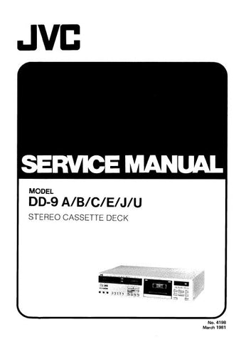 JVC DD-9 STEREO CASSETTE DECK SERVICE MANUAL INC BLK DIAGS PCBS SCHEM DIAGS AND PARTS LIST 54 PAGES ENG