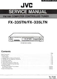 JVC FX-335TN FX-335LTN FM AM COMPUTER CONTROLLED TUNER SERVICE MANUAL INC BLK DIAG PCBS SCHEM DIAGS AND PARTS LIST 56 PAGES ENG