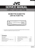 JVC FX-MX77TN  DX-MX77TN CA-MX77TN COMPACT COMPONENT SYSTEM SERVICE MANUAL INC BLK DIAG PCBS SCHEM DIAGS AND PARTS LIST 29 PAGES ENG