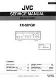 JVC FX-SD1GD FM AM TUNER SERVICE MANUAL INC BLK DIAG PCBS SCHEM DIAGS AND PARTS LIST 48 PAGES ENG