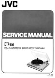 JVC L-F66 FULLY AUTOMATIC DIRECT DRIVE TURNTABLE SERVICE MANUAL INC BLK DIAG PCBS SCHEM DIAGS AND PARTS LIST 20 PAGES ENG