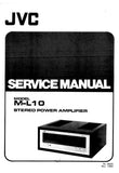 JVC M-L10 STEREO POWER AMPLIFIER SERVICE MANUAL INC BLK DIAG PCBS SCHEM DIAG AND PARTS LIST 71 PAGES ENG