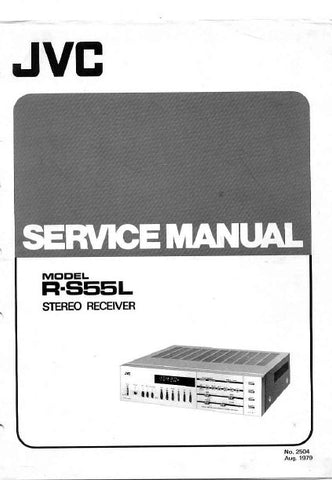 JVC R-S55L STEREO RECEIVER SERVICE MANUAL INC BLK DIAG PCBS SCHEM DIAGS AND PARTS LIST 28 PAGES ENG